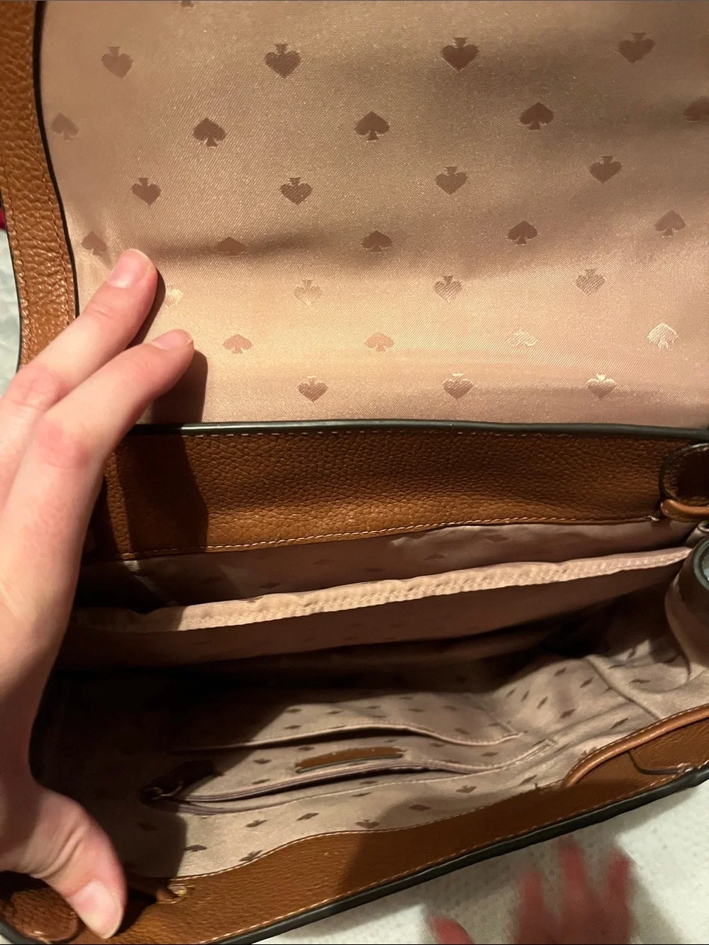kate spade Cognac Pebbled Leather Backpack